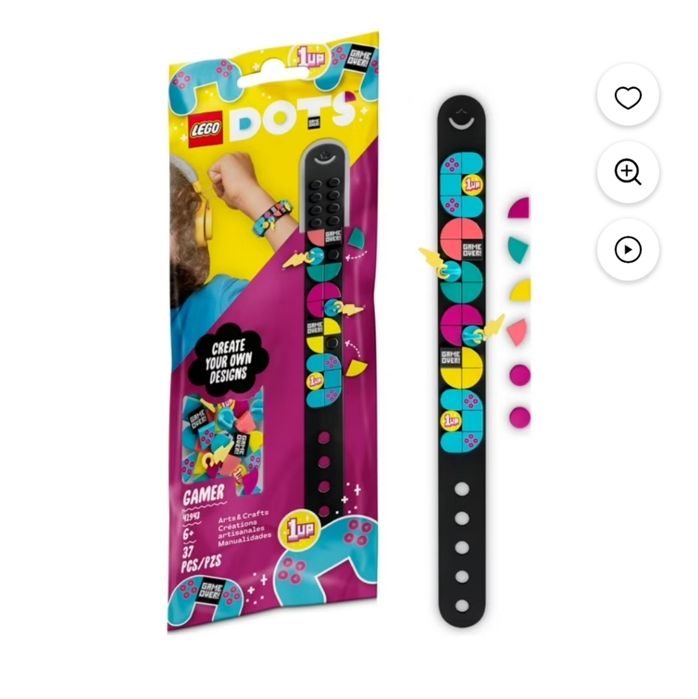 LEGO DOTS Gamer Black Customizable Bracelet